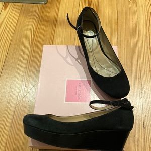 Kate spade Abigail platform Mary Jane black suede 8.5